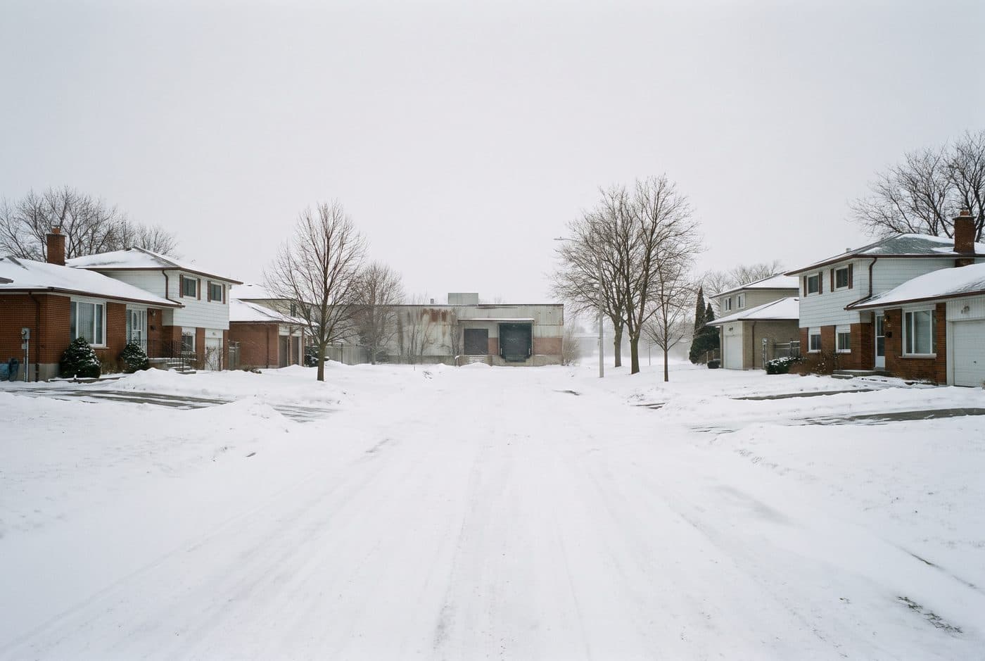 Etobicoke streetscape in winter