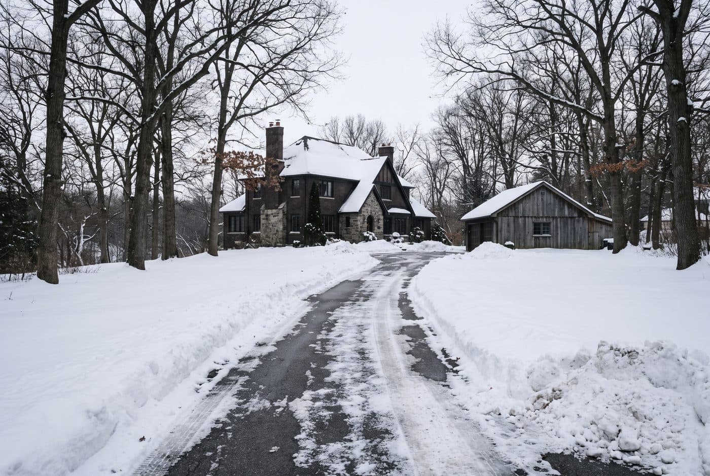 North York streetscape in winter