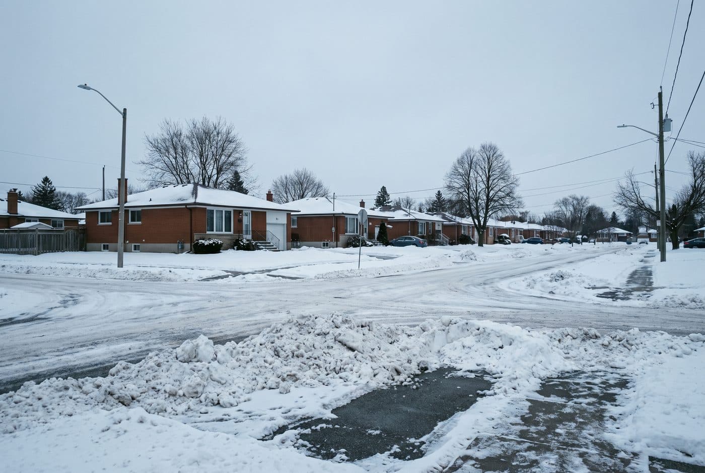 Scarborough streetscape in winter
