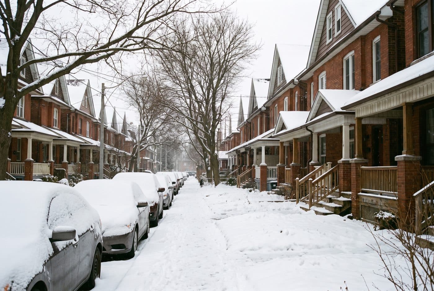 Toronto streetscape in winter